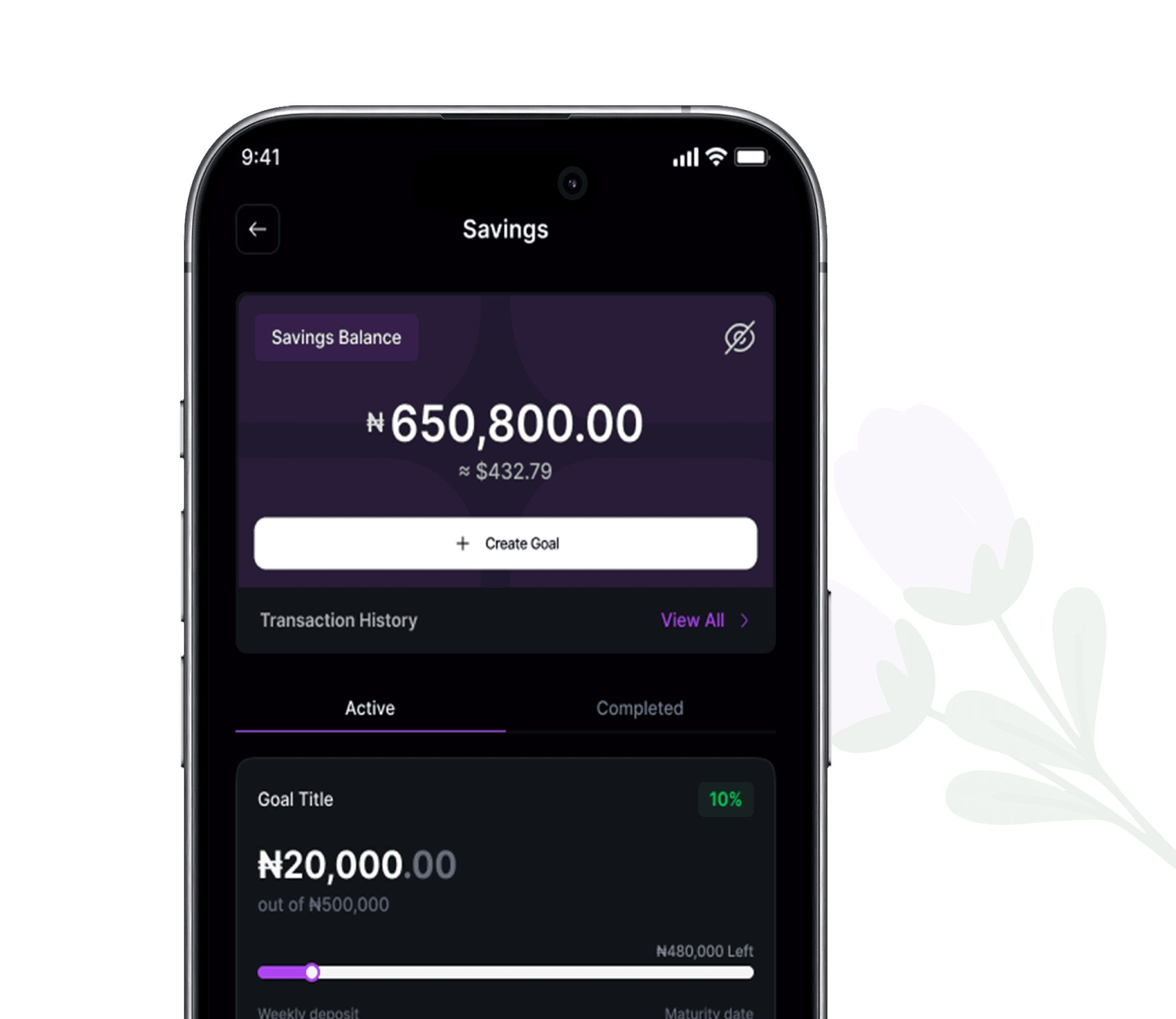 Save in Naira or USD